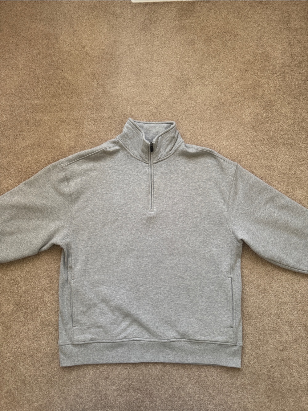Athleta Women's Heather Gray Half-Zip Pullover